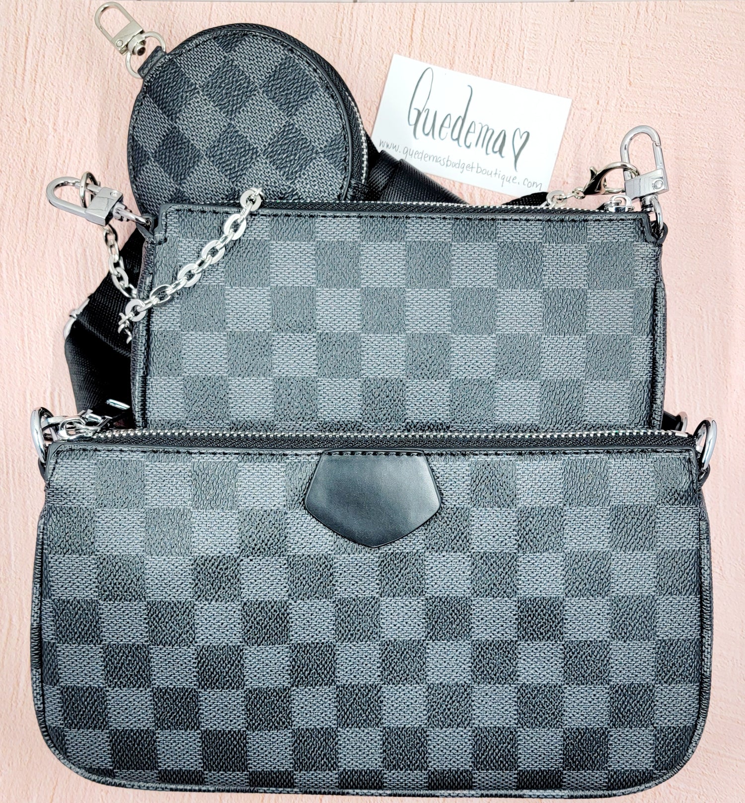 lv purse checkered
